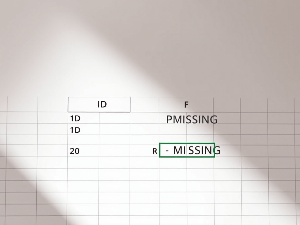 SEACRH LIST FOR MISSING&nbsp;VALUES