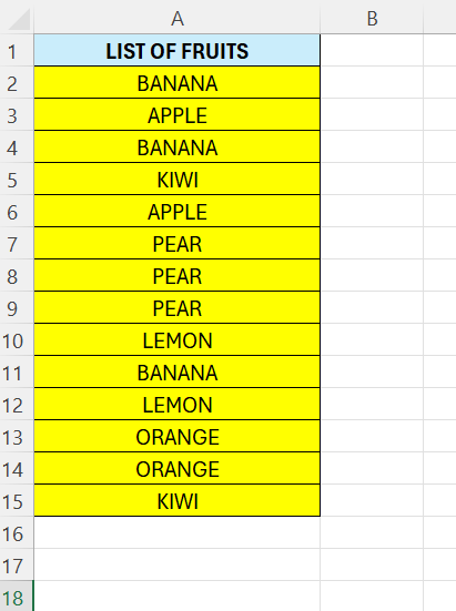 REMOVE DUPLICATES WITHOUT&nbsp;FORMULAS
